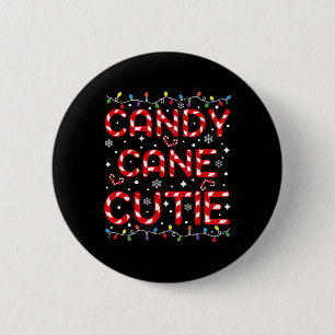 Candy Cane Cutie Funny Christmas Kids Toddler Xmas 6 Cm Round Badge