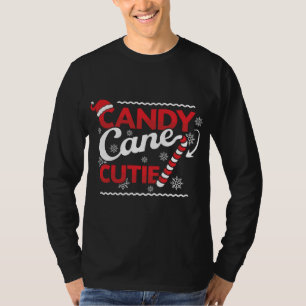 Candy Cane Cutie Funny Christmas Lollipop Cane Lov T-Shirt