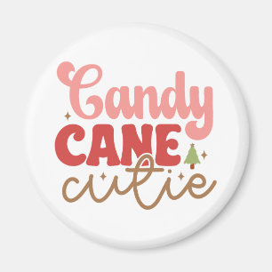 Candy Cane Cutie Retro Groovy Christmas Holidays Magnet