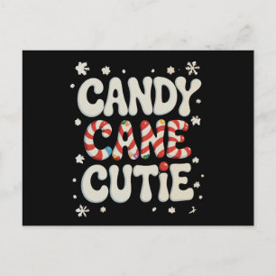 Candy Cane Cutie Snowflakes Xmas Christmas Holiday Postcard