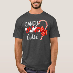 Candy Cane Cutie Xmas Pajama Funny Christmas Match T-Shirt
