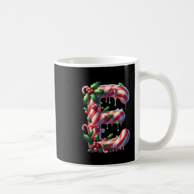 Candy Cane E Christmas Holly Delight Tank Top  Coffee Mug (Right)