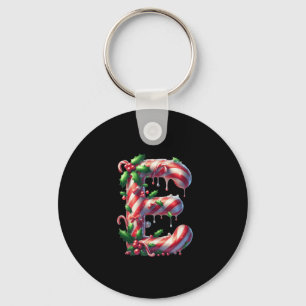 Candy Cane E Christmas Holly Delight Tank Top  Key Ring