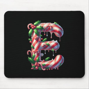 Candy Cane E Christmas Holly Delight Tank Top Mouse Pad
