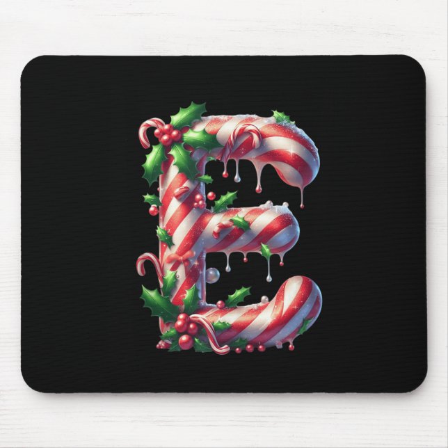 Candy Cane E Christmas Holly Delight Tank Top  Mouse Pad (Front)