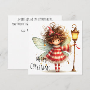 Candy Cane Fairy Holiday Card
