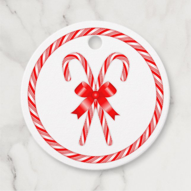 Candy Cane  Favour Tags (Front)