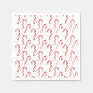Candy Cane Festive Christmas Napkin