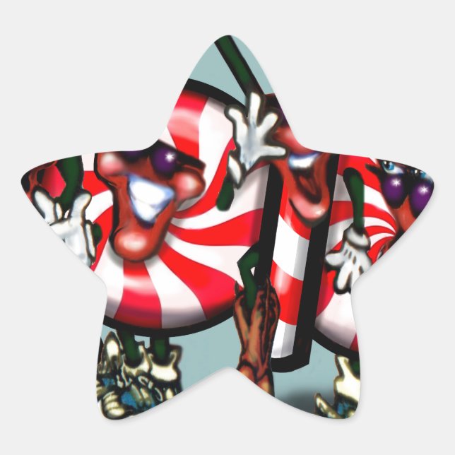 Candy Cane Gang Star Sticker (Front)