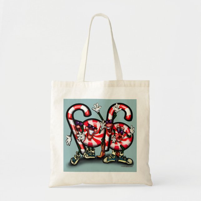 Candy Cane Gang Tote Bag (Front)