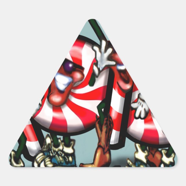 Candy Cane Gang Triangle Sticker (Front)
