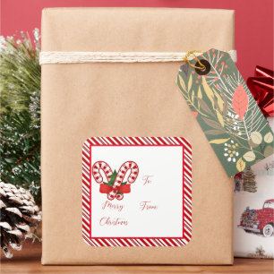 Candy cane gift tags