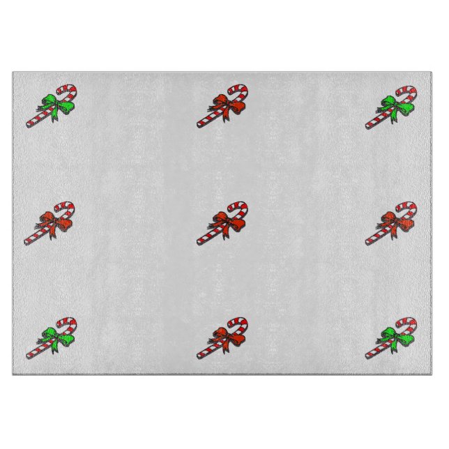 Candy Cane Glass Cutting Board (Front)