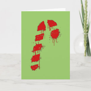 Candy Cane Graffiti Holiday Card