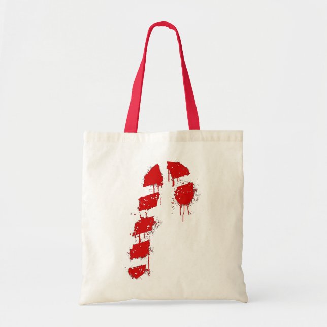 Candy Cane Graffiti Tote Bag (Front)