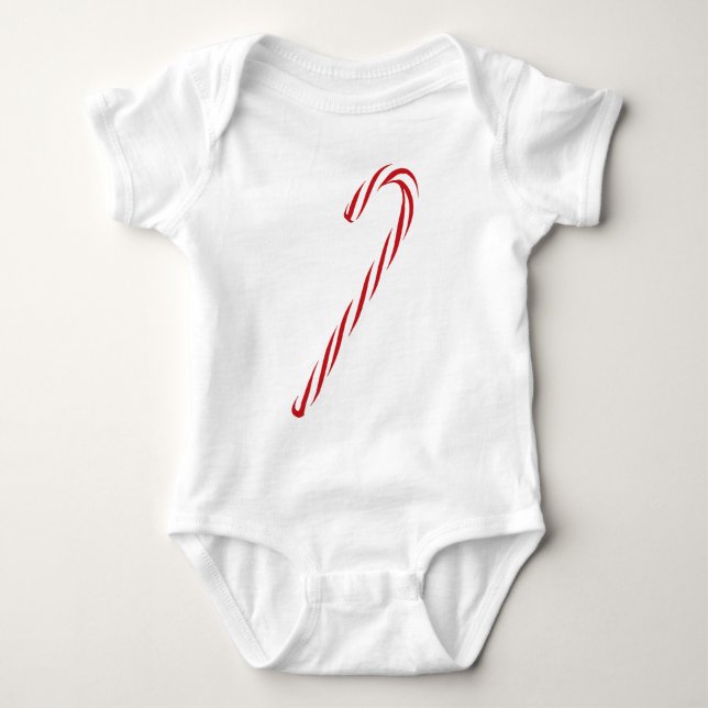 Candy Cane Graphic Baby Bodysuit (Front)