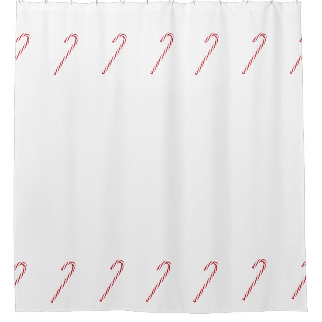 Candy Cane Graphic Shower Curtain (Front)