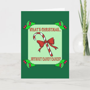 Candy Cane Greetings  Card