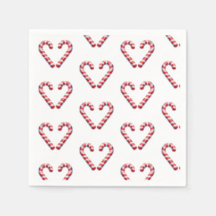 candy cane hart  napkin