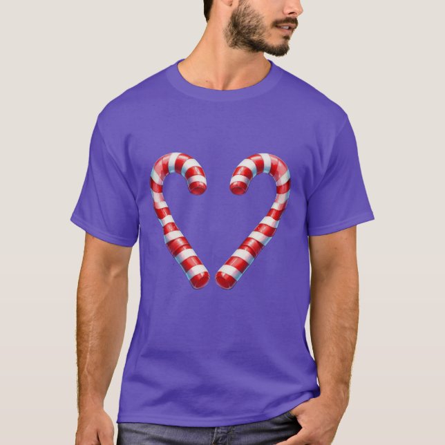 candy cane hart  T-Shirt (Front)