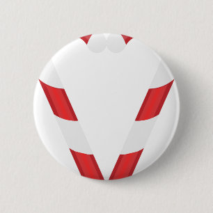candy cane heart 6 cm round badge
