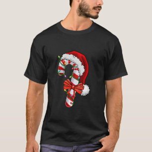 Candy Cane Heart Christmas Lights Xmas Party Santa T-Shirt