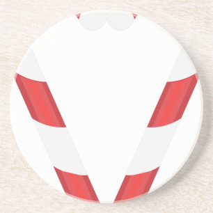 candy cane heart coaster