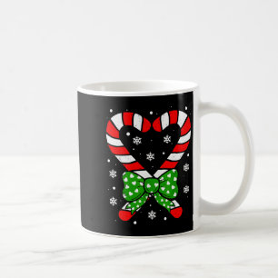 Candy Cane Heart Coquette Bow Christmas Toddler Ki Coffee Mug