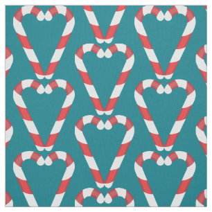 candy cane heart fabric