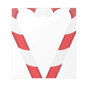 candy cane heart notepad