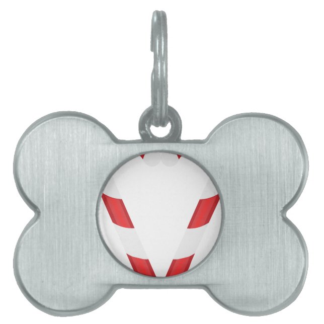 candy cane heart pet tag (Front)