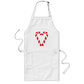 Candy Cane Heart Screwball Graphics Holiday Long Apron