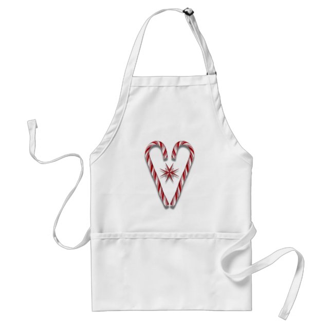 Candy Cane Heart Standard Apron (Front)