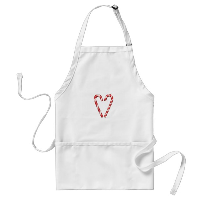 Candy Cane Heart Sweet Christmas Holiday Standard Apron (Front)