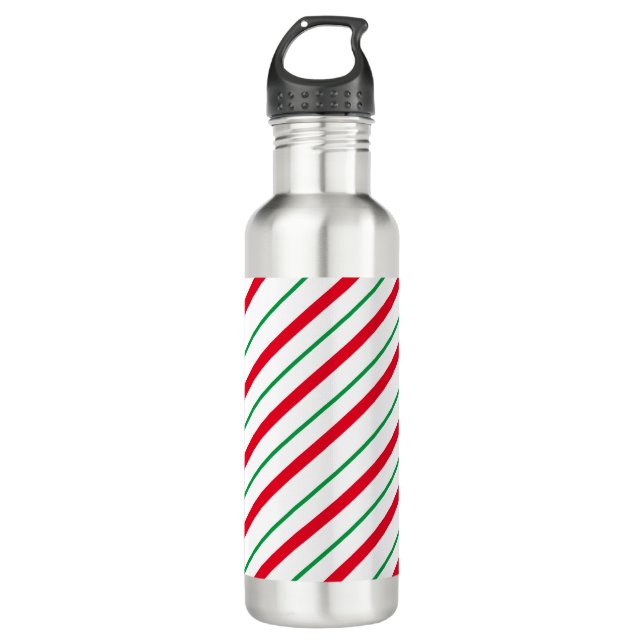 Candy Cane Holiday  710 Ml Water Bottle (Front)