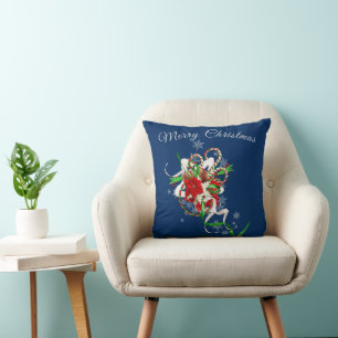 Candy Cane Holiday Personalised Cushion
