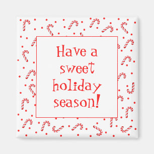 Candy Cane Holiday Refrigerator Magnet