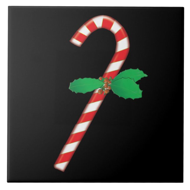 Candy Cane Holiday Tile (Front)
