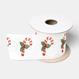 Candy Cane Holiday Xmas Christmas Gift Satin Ribbon