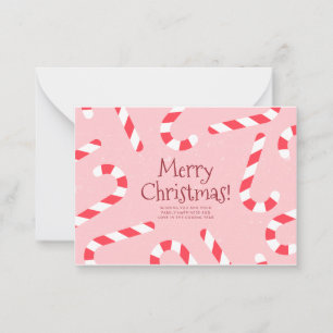 Candy Cane Holidays Personalised Merry Christmas Card