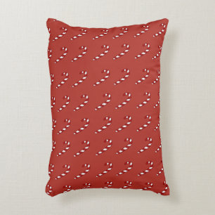 Candy cane illustration decorative cushion
