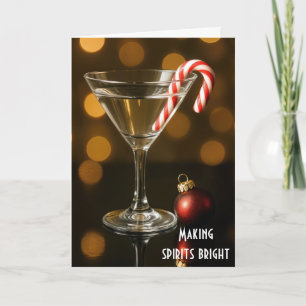 Candy Cane in a Christmas Martini Card