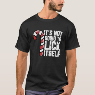 Candy Cane Inappropriate Adult Humour Funny Christ T-Shirt
