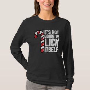 Candy Cane Inappropriate Adult Humour Funny Christ T-Shirt
