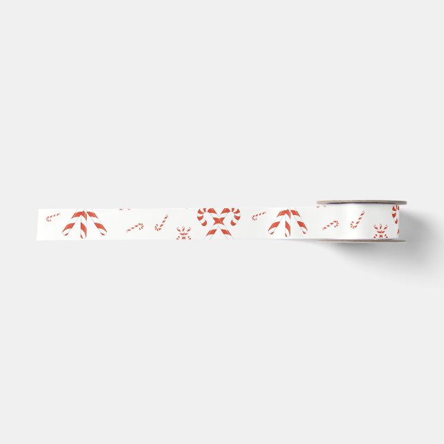 Candy Cane Jumble Satin Ribbon (Front)