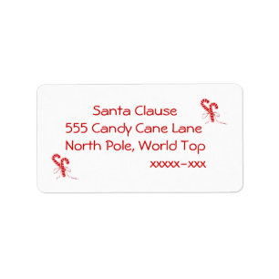 Candy Cane Label