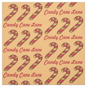 Candy Cane Lane Christmas Cookie Holiday Baking Fabric
