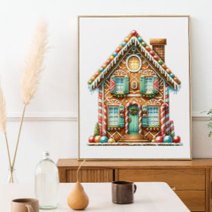 Candy Cane Lane - The Sweet Gingerbread House  Poster
