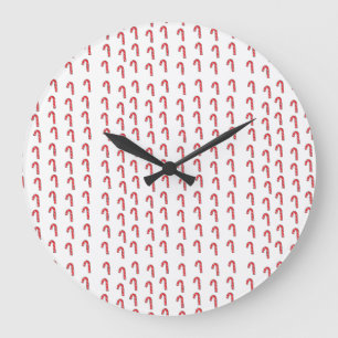 Candy Cane Large Clock