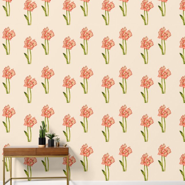 Candy Cane Lilies on a Wallpaper (Hallway)